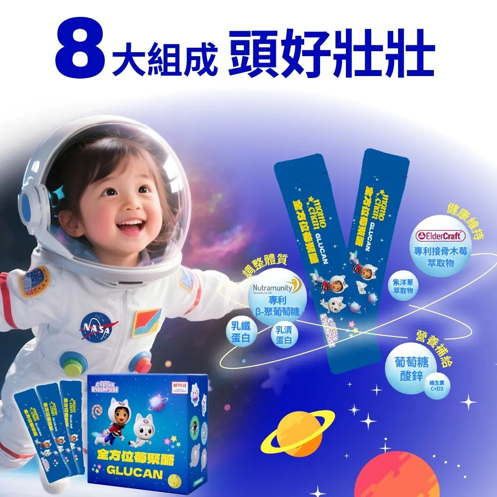 【momochan】蓋比娃娃屋全方位葡聚醣 (30包/盒) - 環球正版授權-細節圖4