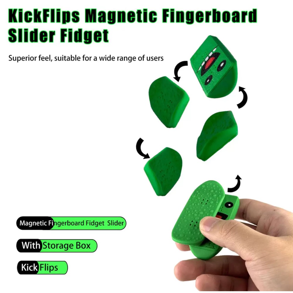 <美國進口> 磁吸迷你指尖滑板 減壓神器 辦公室解壓玩具-預購-細節圖2