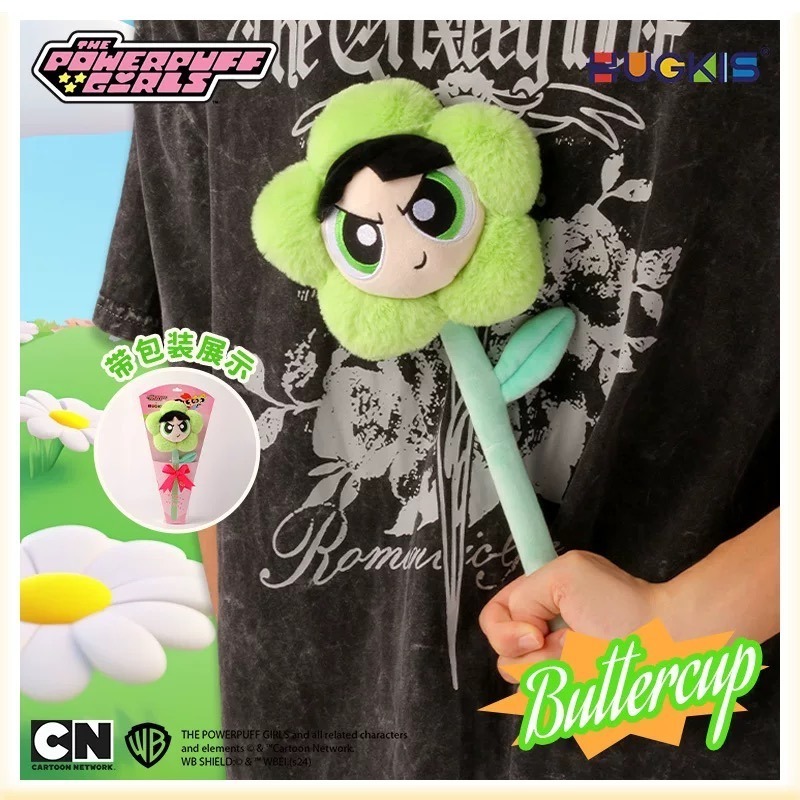 華納正版《飛天小女警》仿真花朵毛絨玩偶-現貨-細節圖2