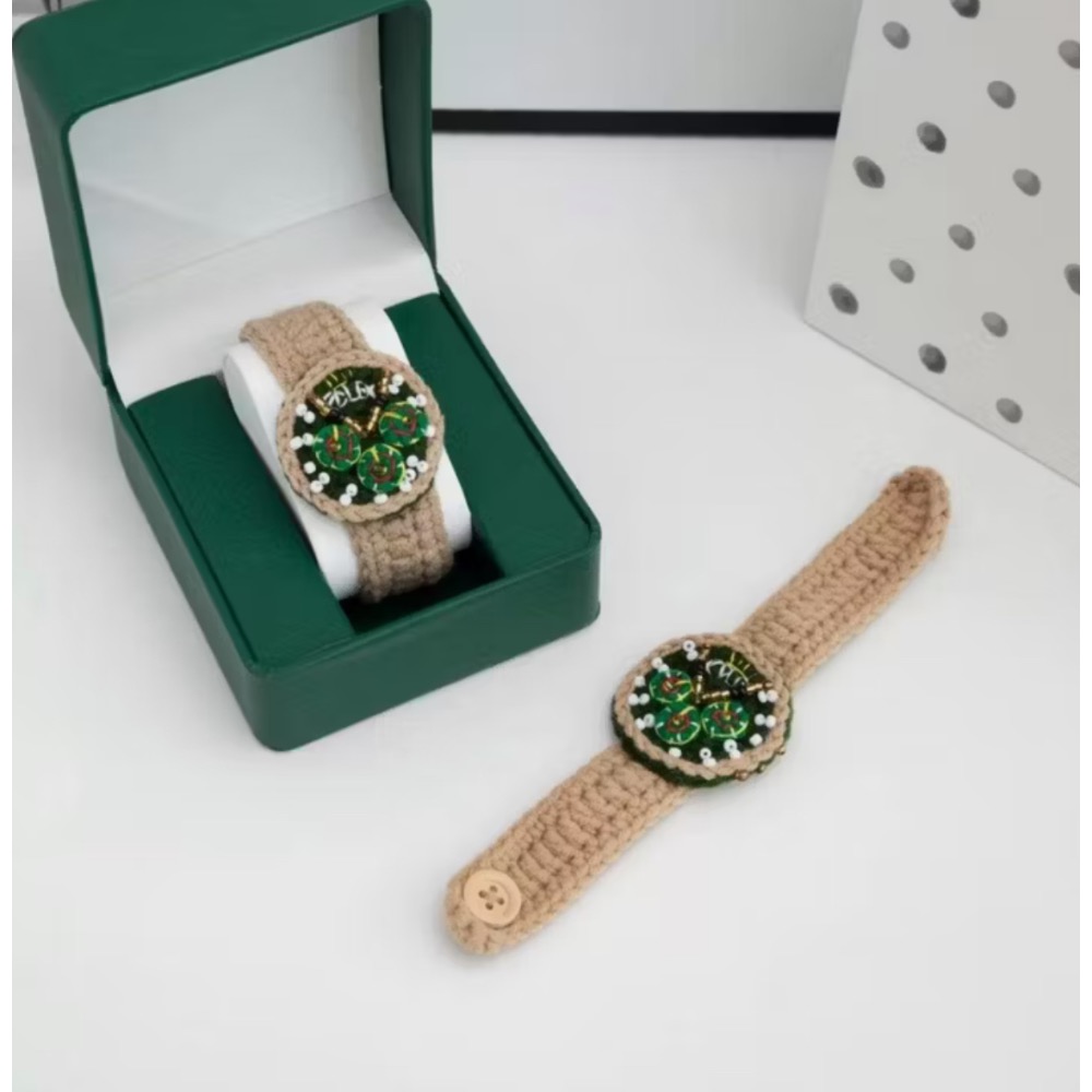 <網紅同款>綠水鬼毛線手錶 高級感禮盒裝 創意情侶禮物-現貨-細節圖4