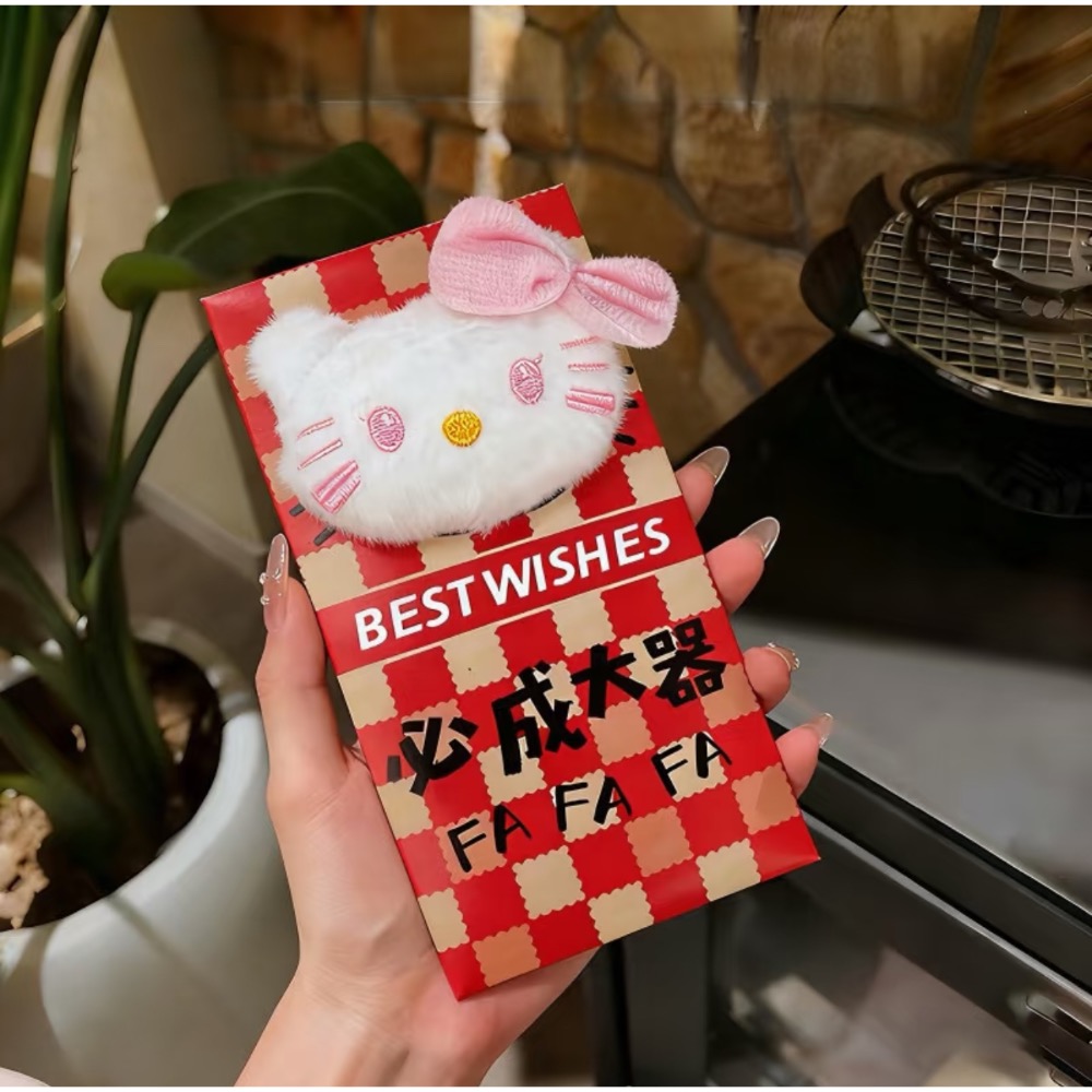 <萌翻全場>立體絨毛公仔紅包袋 創意可愛利是封 兒童壓歲錢袋-現貨-細節圖3