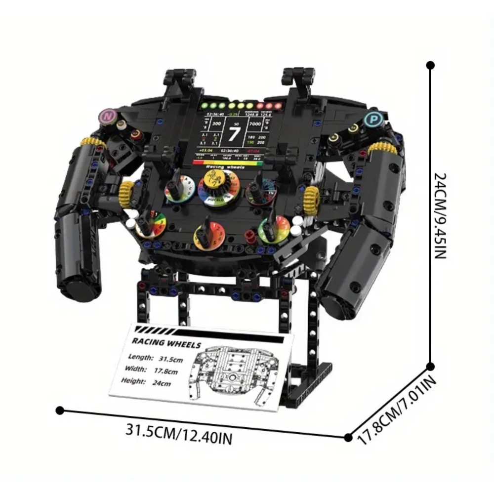 <三大神車集結>法拉利/藍寶堅尼/麥拉倫 方程式賽車方向盤積木組 拼搭模型收藏禮-預購-細節圖3