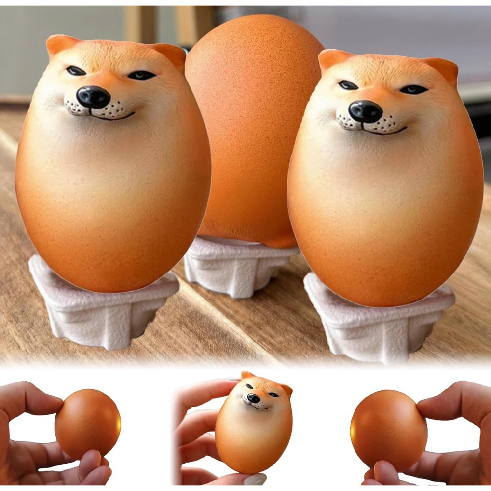 <狗蛋捏捏樂>沙雕柴犬雞蛋造型解壓玩具-現貨-細節圖2