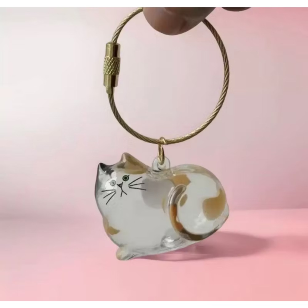 <貓毛收集盒>透明貓咪造型吊飾 寵物毛紀念收納盒-現貨-規格圖4