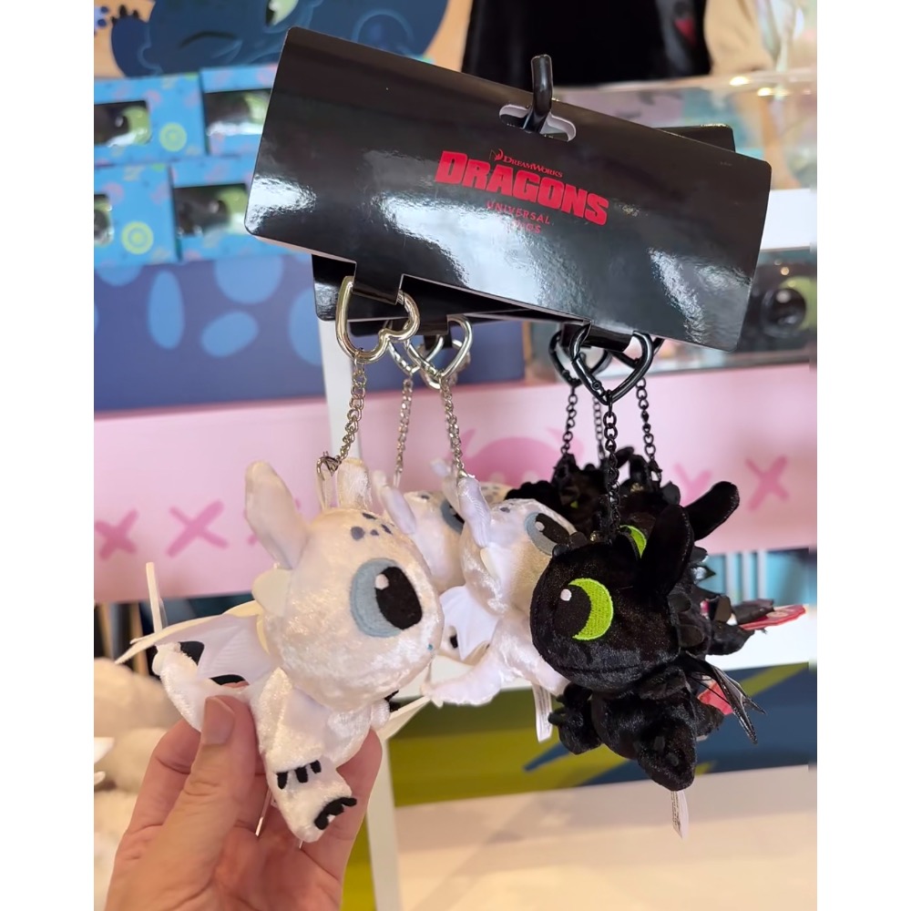 預購-【馴龍高手沒牙鑰匙扣】環球影城同款夜煞光煞絨毛掛件-細節圖3
