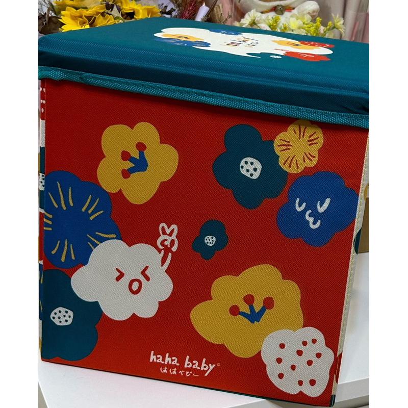 [現貨］ hahababy 心花開 擁抱點點 文字款 收納箱 折疊收納箱-細節圖3