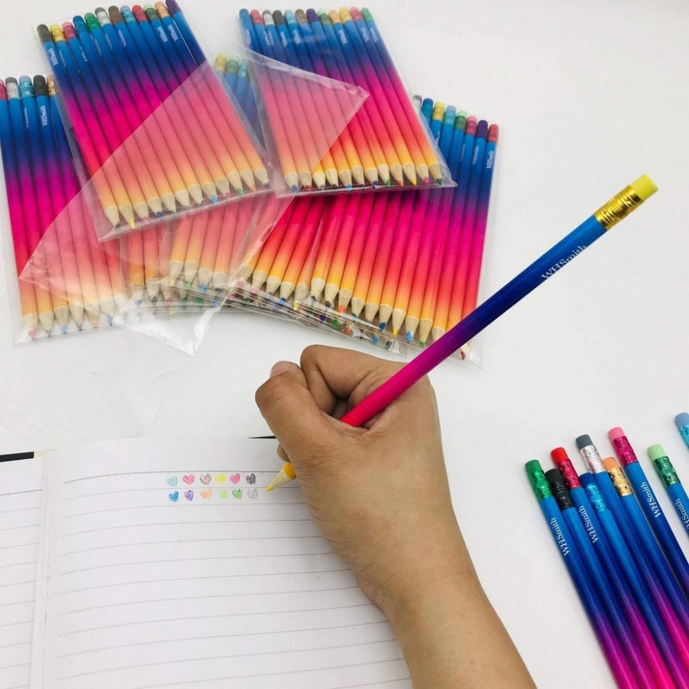 【現貨】筆身漸層色 色鉛筆 12色一組-細節圖5