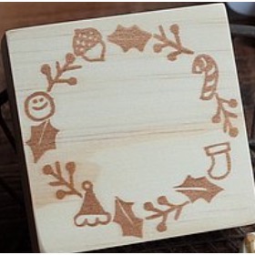 聖誕花圈組合印章-細節圖3