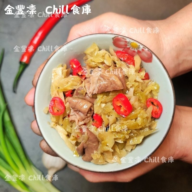 新品上市  川辣酸菜炒大腸 手炒香辣  Q彈入味  冷凍即食美食推薦-細節圖3