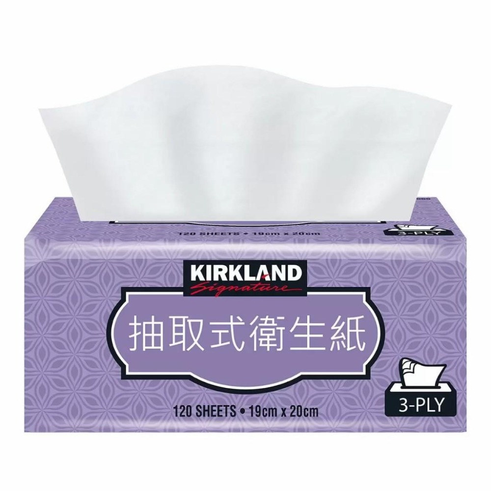 好市多官網代購 宅配免運 Kirkland Signature 科克蘭 三層抽取衛生紙 120抽 X 72入-細節圖3