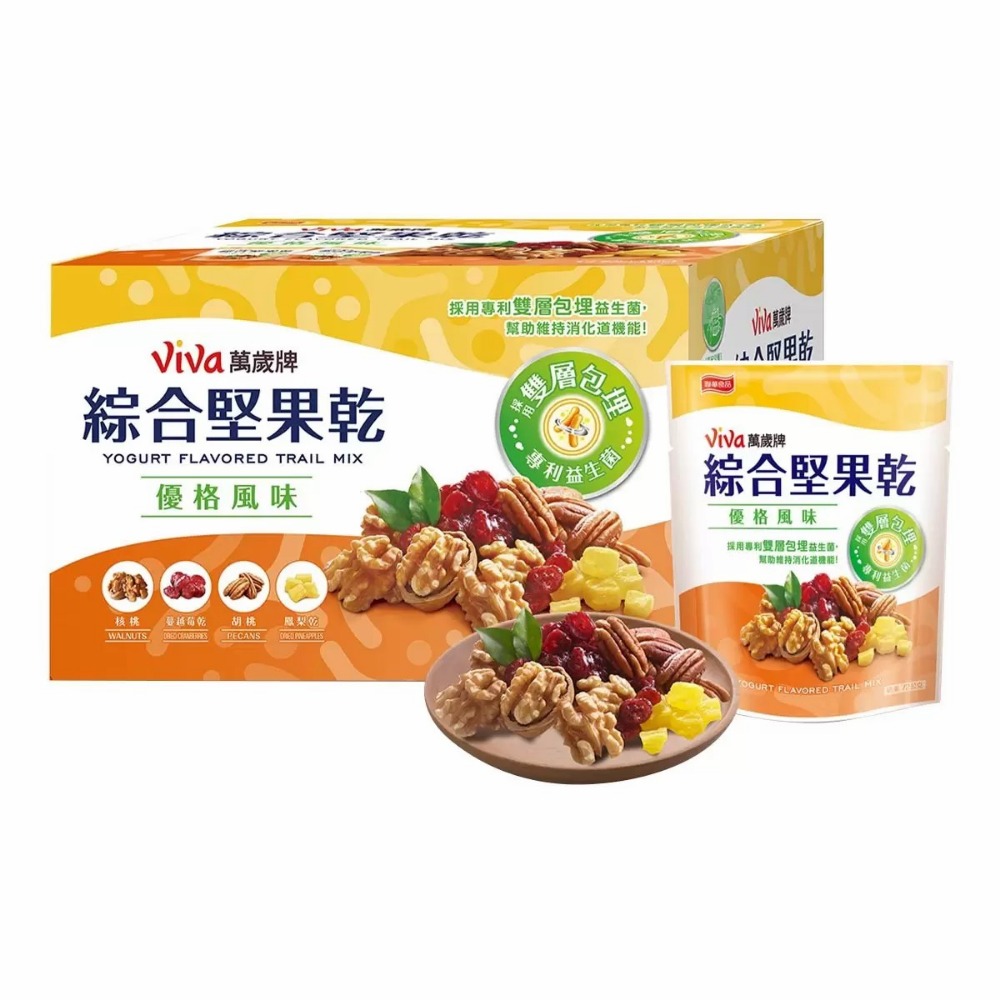 好市多官網代購 宅配免運 萬歲牌 柿米果海苔杏仁小魚 綜合堅果乾優格風味-規格圖2