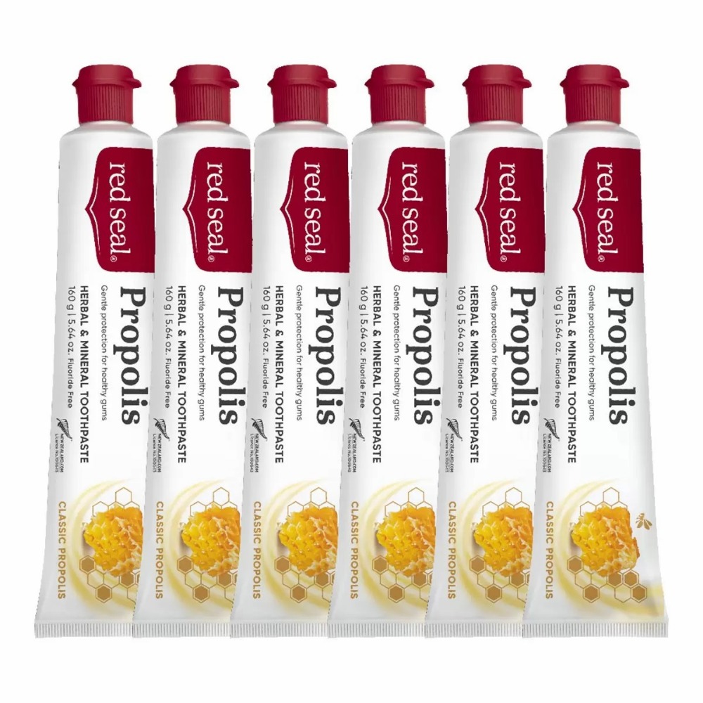 紅印蜂膠牙膏 160公克 X 6入