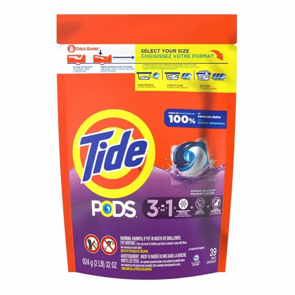 好市多官網代購 宅配免運 汰漬 洗衣膠囊 春天草地香 39顆 X 4袋入-細節圖2