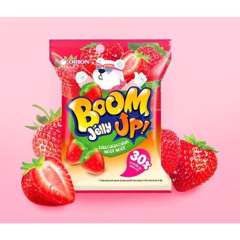 現貨 越南進口 韓國 好麗友 ORION  草莓 、水蜜桃 、葡萄、百香果、羅望子、可樂水果 造型 BOOM 軟糖-細節圖5