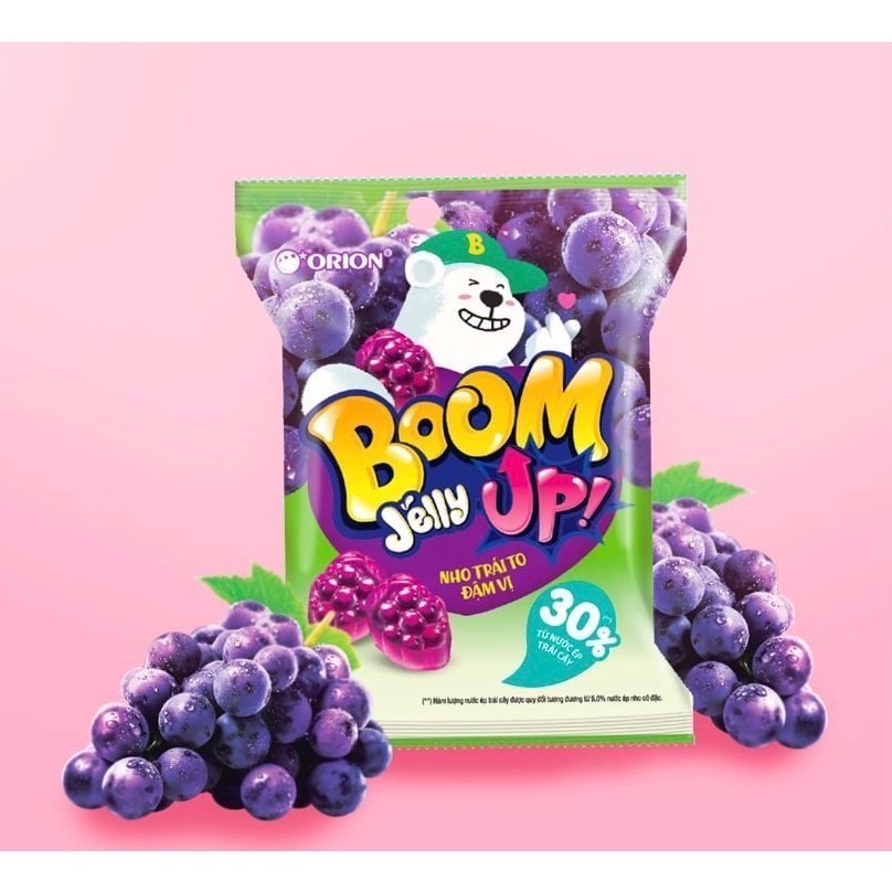現貨 越南進口 韓國 好麗友 ORION  草莓 、水蜜桃 、葡萄、百香果、羅望子、可樂水果 造型 BOOM 軟糖-規格圖9