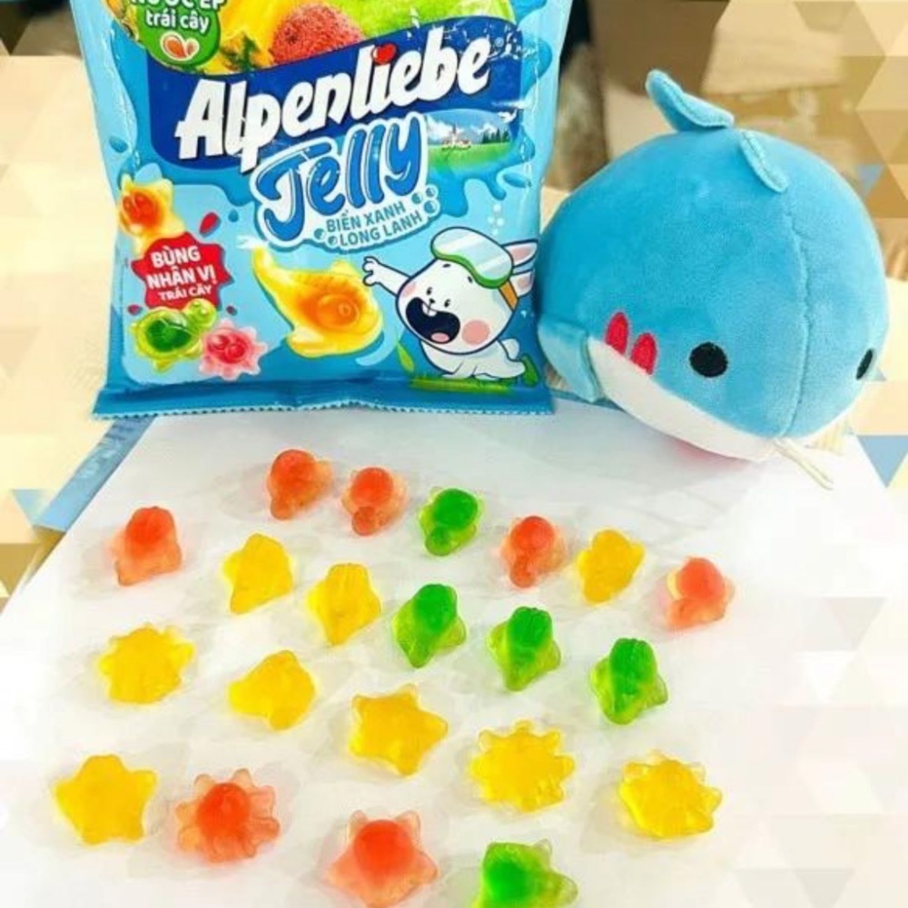 現貨 越南 進口  中國 Alpenliebe 海洋動物軟糖、百香果蜜蜂造型軟糖、水蜜桃甜心軟糖 造型軟糖 軟糖-細節圖3
