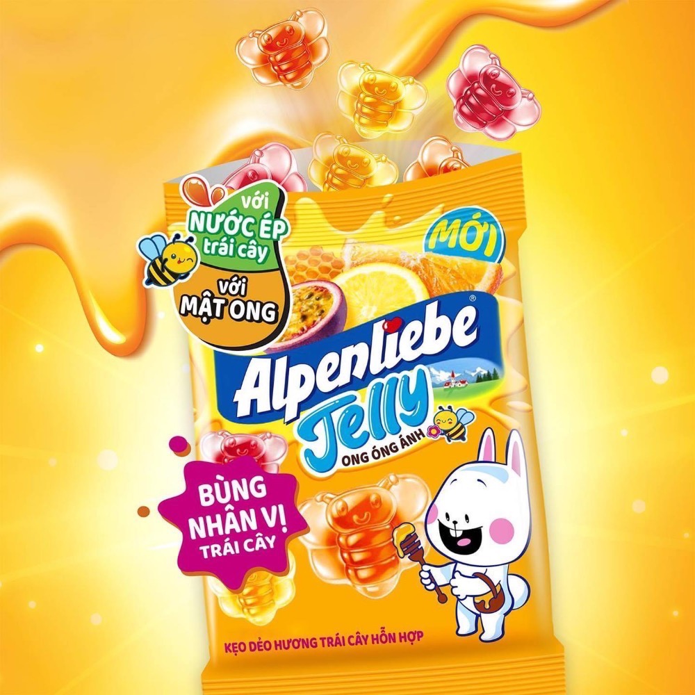 現貨 越南 進口  中國 Alpenliebe 海洋動物軟糖、百香果蜜蜂造型軟糖、水蜜桃甜心軟糖 造型軟糖 軟糖-規格圖5