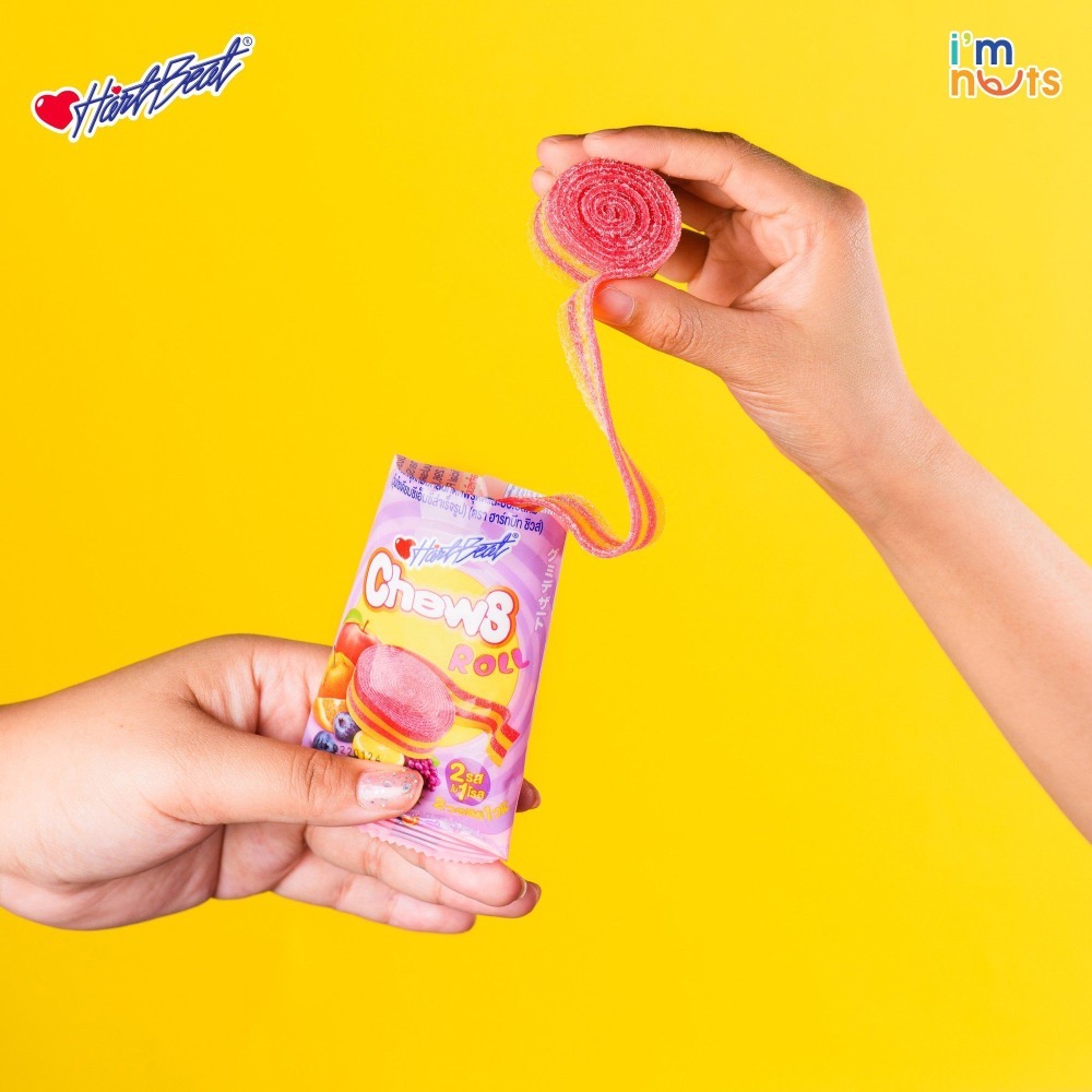 泰國 🇹🇭進口Hartbeat Chews Roll 綜合水果 捲捲軟糖 水果口味-細節圖4