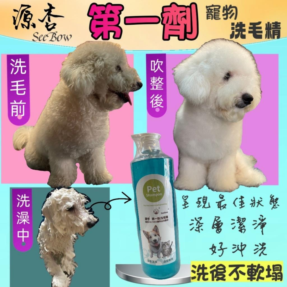 🍀小福袋🍀 源杏 寵物 第一劑 洗毛精 20ml/瓶 清潔 皮膚 毛髮 好吹直 洗後不軟塌 美容師強力推薦 犬 狗 貓-細節圖3