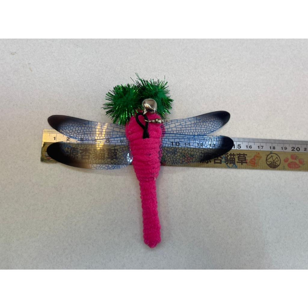 🍀小福袋🍀新型 逗貓棒 大蜻蜓 吊繩式 彩色繽紛 貓咪解悶玩具 自嗨-細節圖3