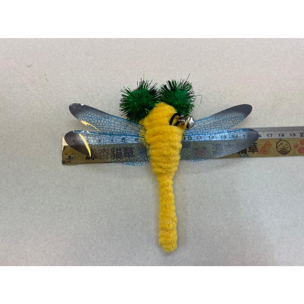 🍀小福袋🍀新型 逗貓棒 大蜻蜓 吊繩式 彩色繽紛 貓咪解悶玩具 自嗨-細節圖4