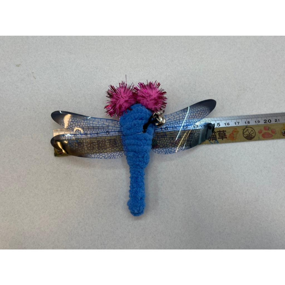 🍀小福袋🍀新型 逗貓棒 大蜻蜓 吊繩式 彩色繽紛 貓咪解悶玩具 自嗨-細節圖6