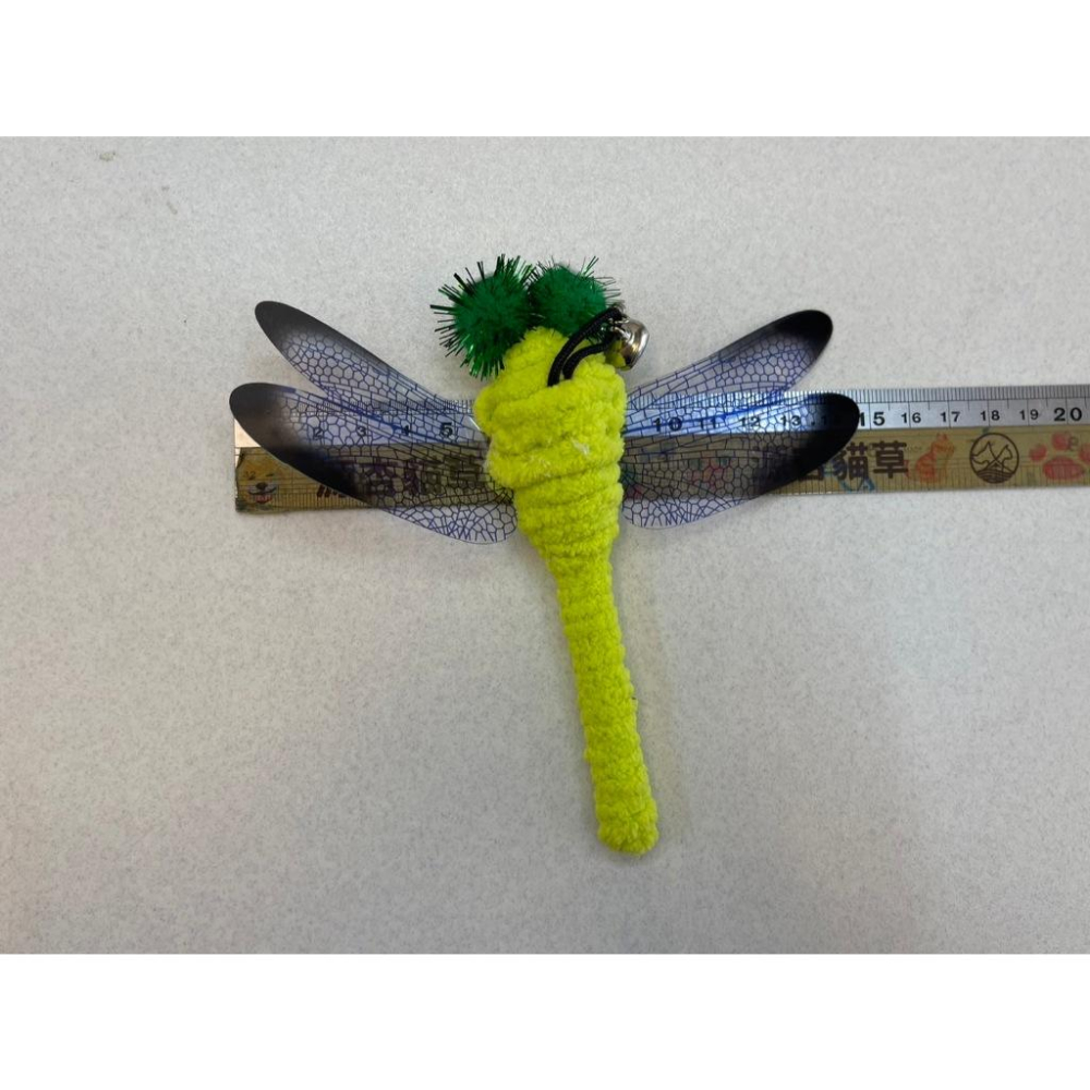 🍀小福袋🍀新型 逗貓棒 大蜻蜓 吊繩式 彩色繽紛 貓咪解悶玩具 自嗨-細節圖5
