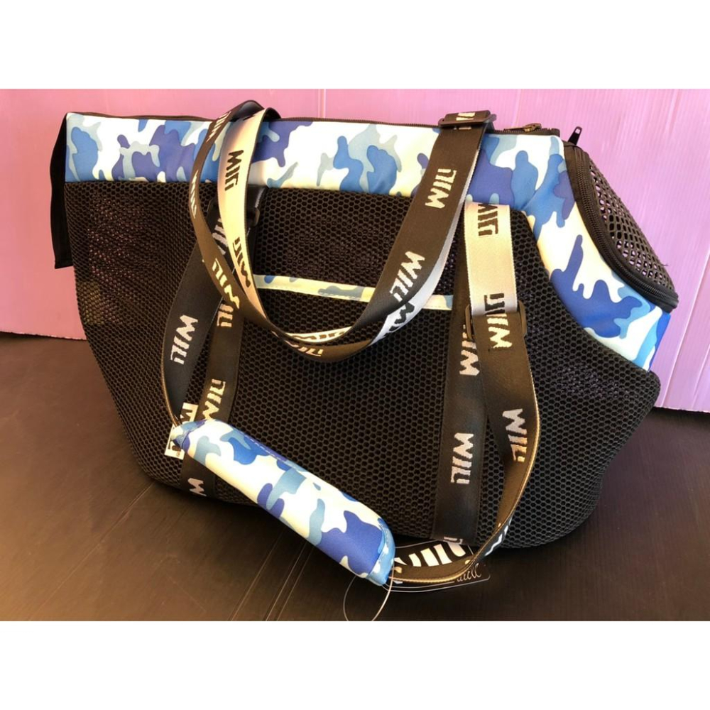 🍀小福袋🍀WILL《 RB-04H迷彩➤黑網➤藍色》 WILL 設計+寵物 極輕超透氣外出包可肩揹/大斜揹 狗 貓-細節圖2