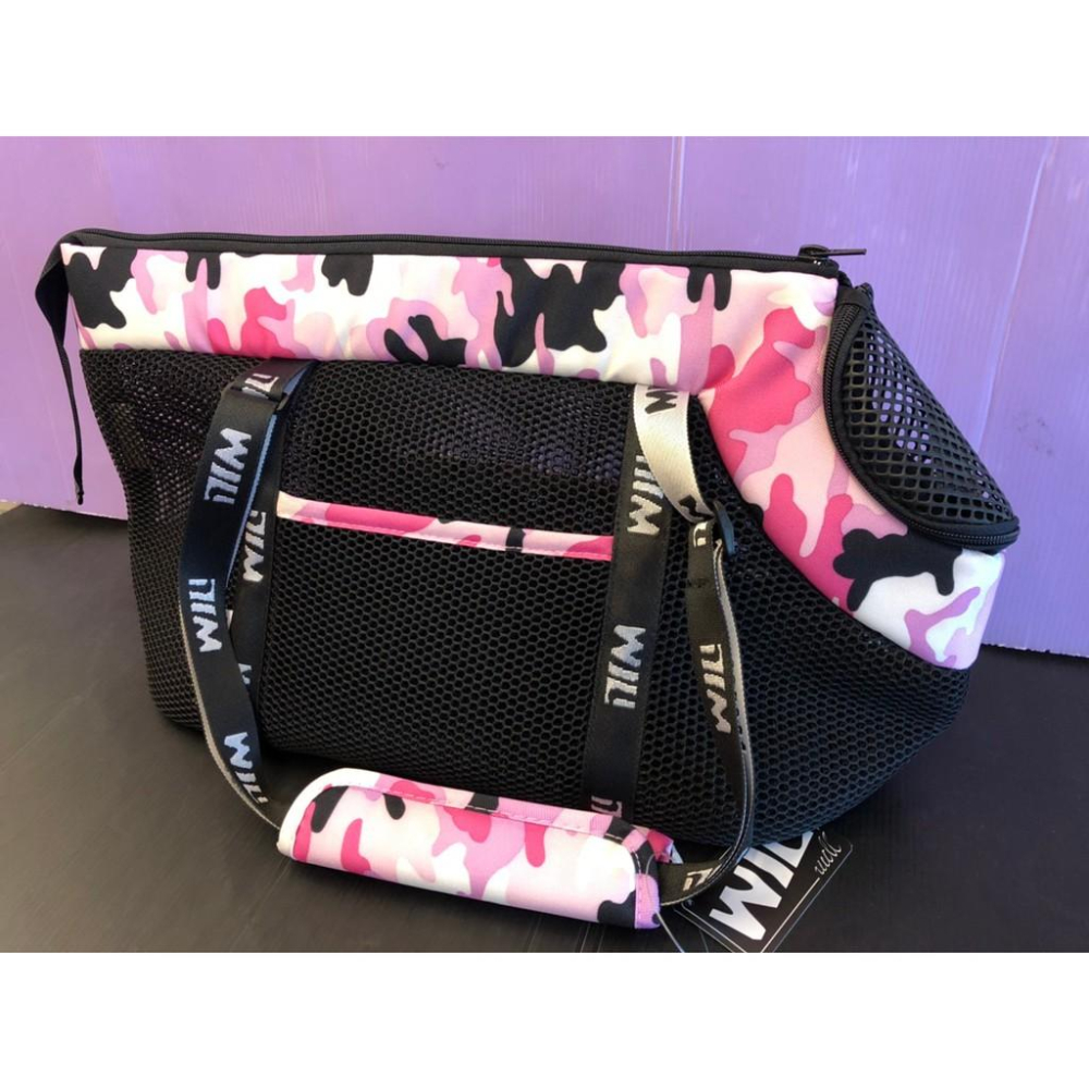🍀小福袋🍀WILL《 RB-02H迷彩➤黑網➤灰色》 WILL 設計+寵物 極輕超透氣外出包可肩揹/大斜揹 狗 貓-細節圖3