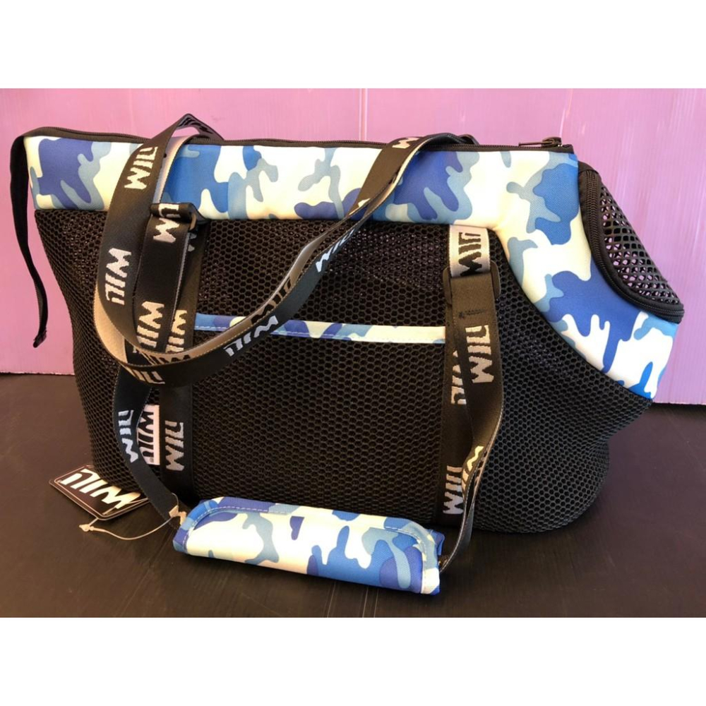 🍀小福袋🍀WILL《 RB-02H迷彩➤黑網➤灰色》 WILL 設計+寵物 極輕超透氣外出包可肩揹/大斜揹 狗 貓-細節圖4