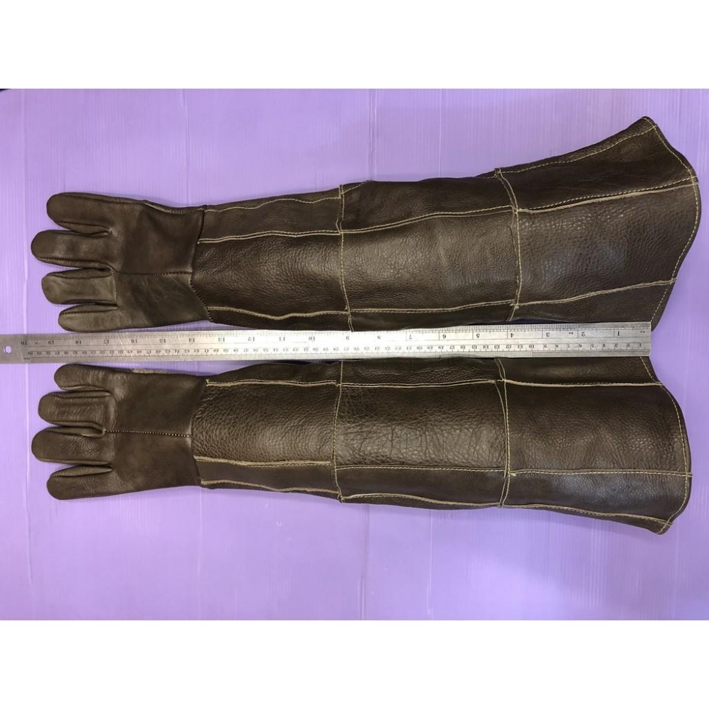 一雙裝🌹小福袋🎀貓抓 狗咬 爪牙手套 大號 60cm/雙 手套 掌心二層皮質 寵物 防抓咬 防護 皮質加厚 源杏鸚鵡刺蝟-細節圖5