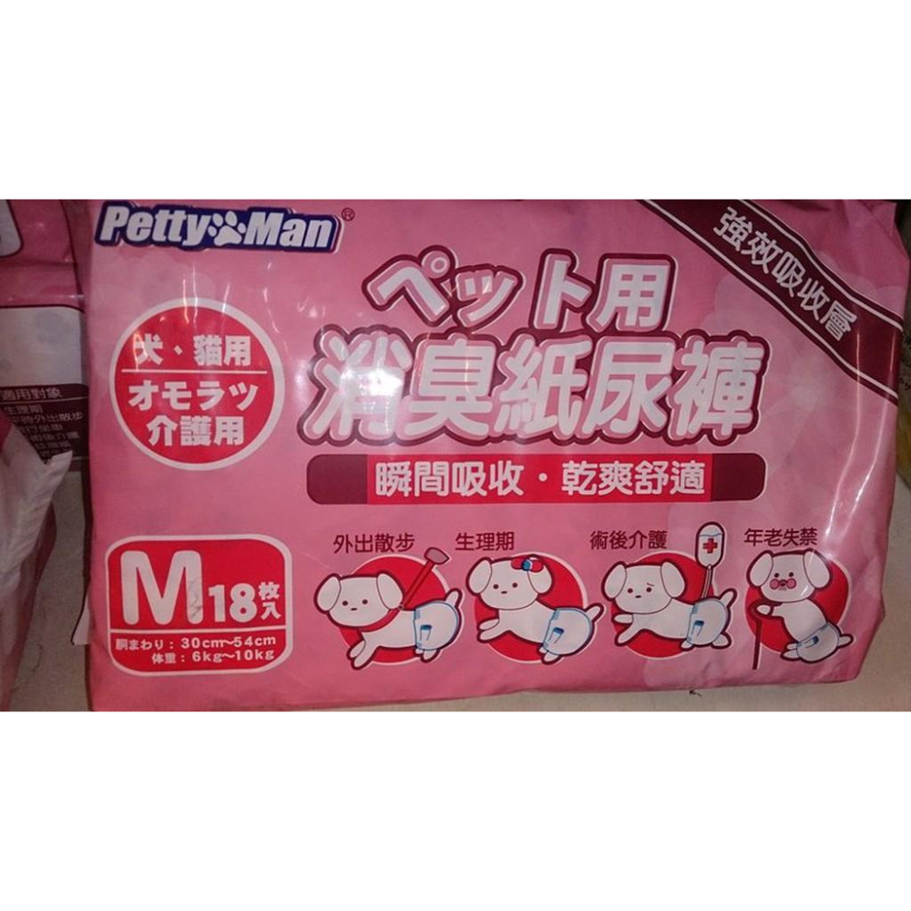 🌹小福袋🍀PTM 犬貓適用➤M號賣場➤Petty Man 紙尿褲 生理褲 拋棄式 尿布 犬 狗 貓 兔 寵物專用-細節圖4