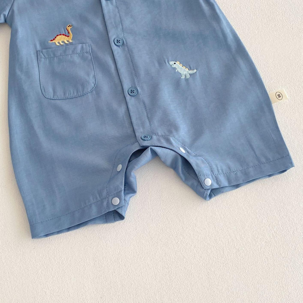 刺繡恐龍牛仔連身衣-細節圖5