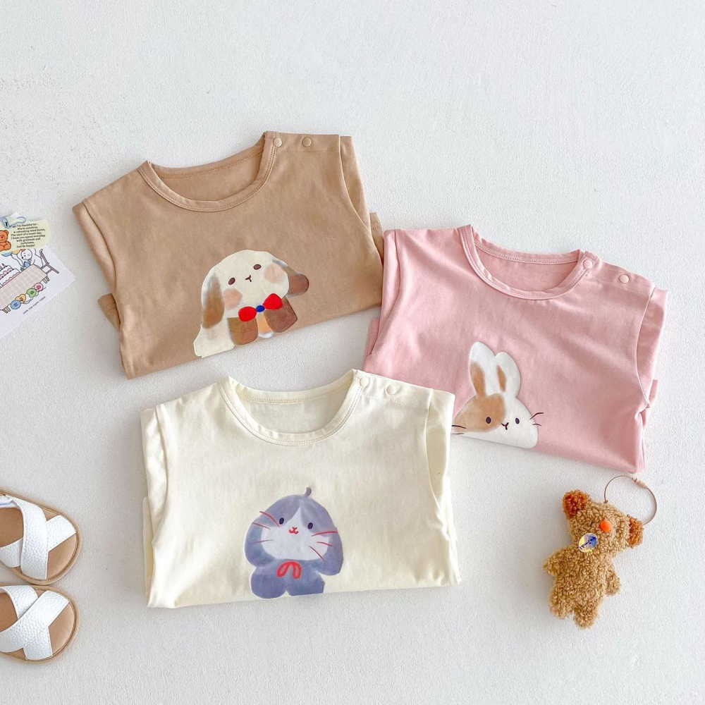 可愛印花Ｔ恤 3色-細節圖3