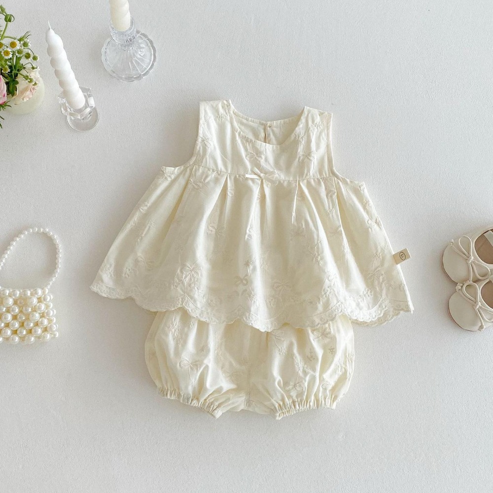 蝴蝶結娃娃衫套裝＋蕾絲小外套-規格圖6