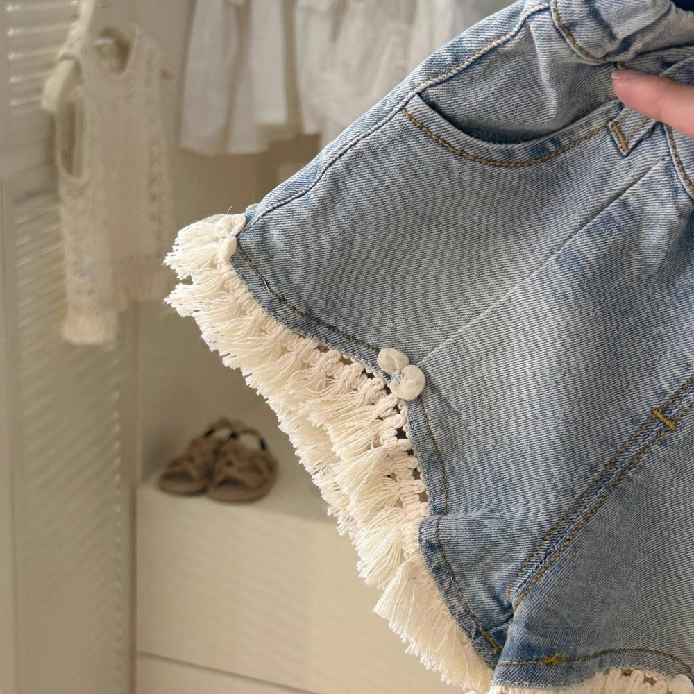 鏤空背心吊帶上衣+牛仔褲套裝-細節圖7