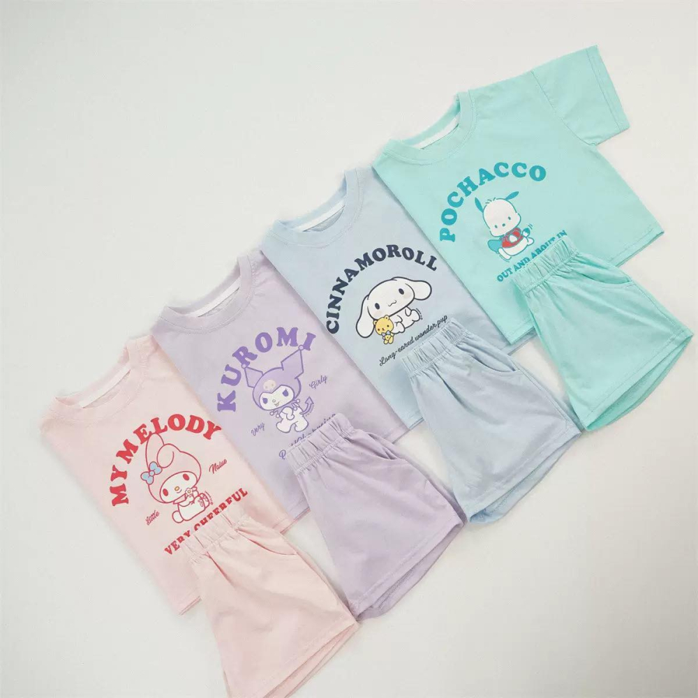 卡通短袖套裝 4色-細節圖2