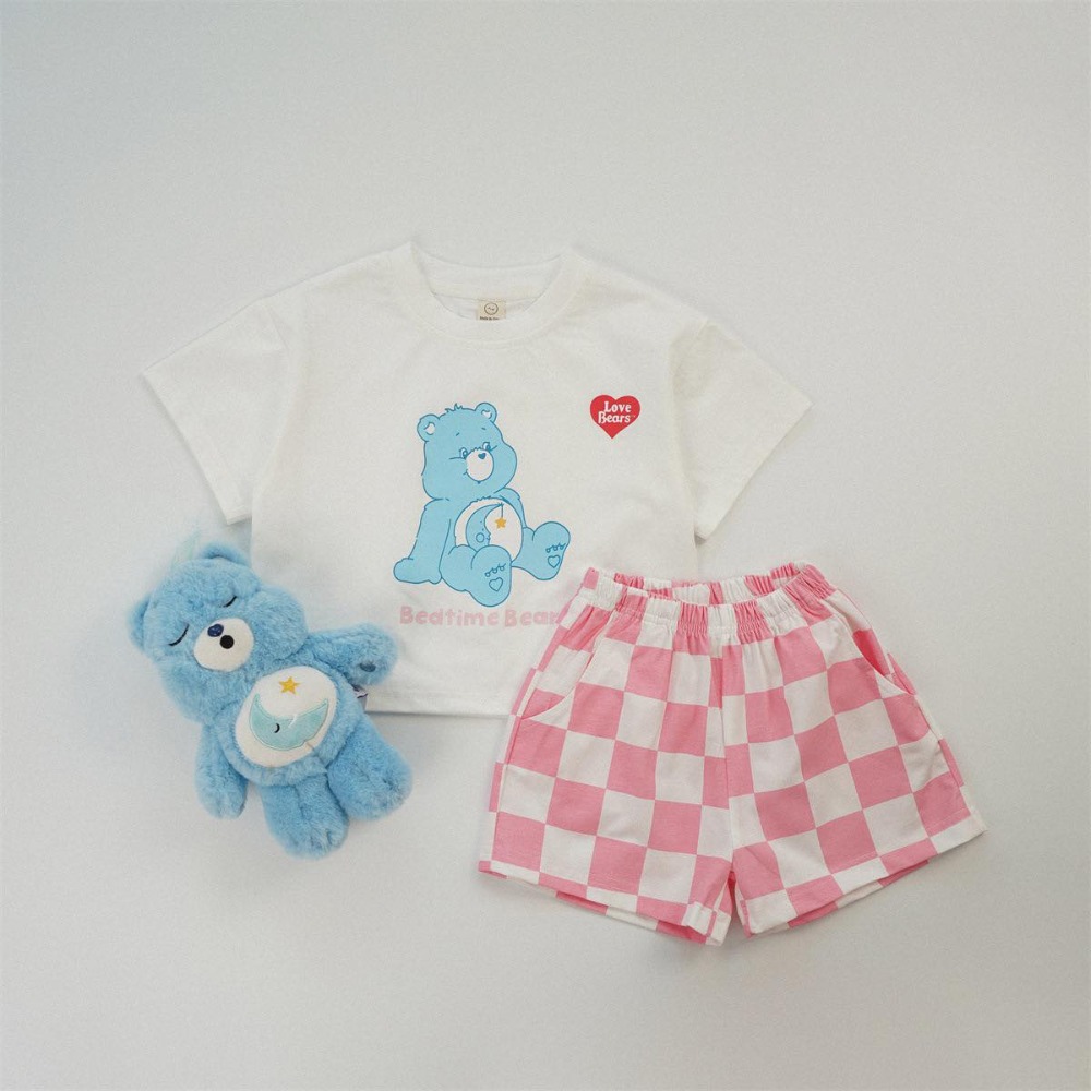 彩虹熊格子短褲套裝 2色-規格圖6