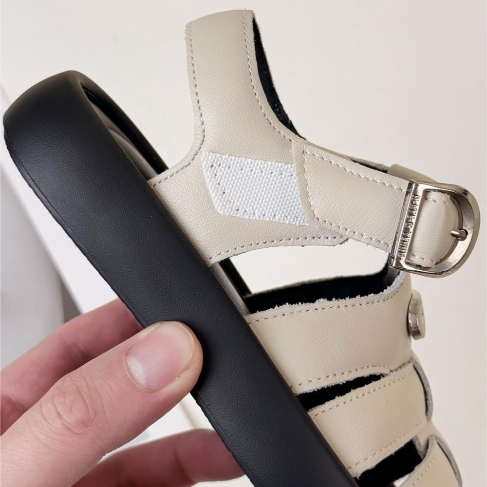 編織鏤空真皮涼鞋 2色-細節圖8