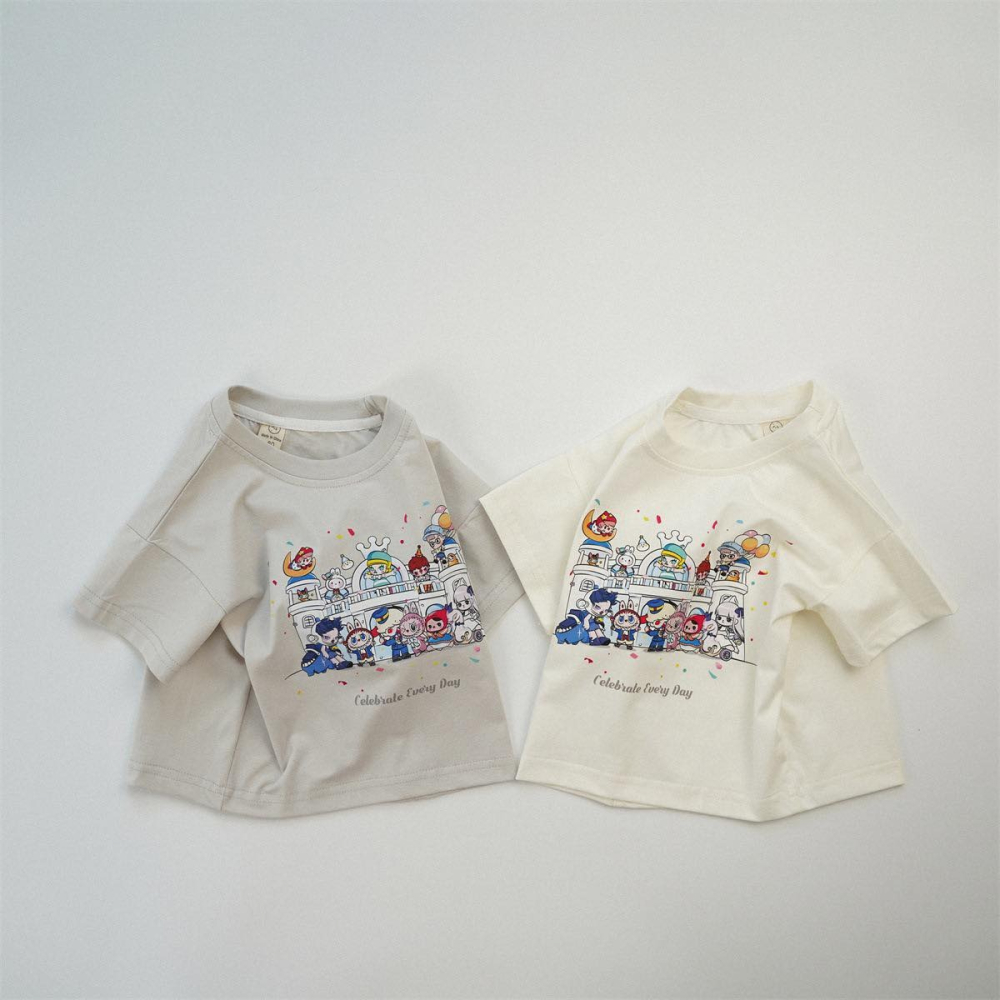 卡通印花親子裝T恤 2色-細節圖2