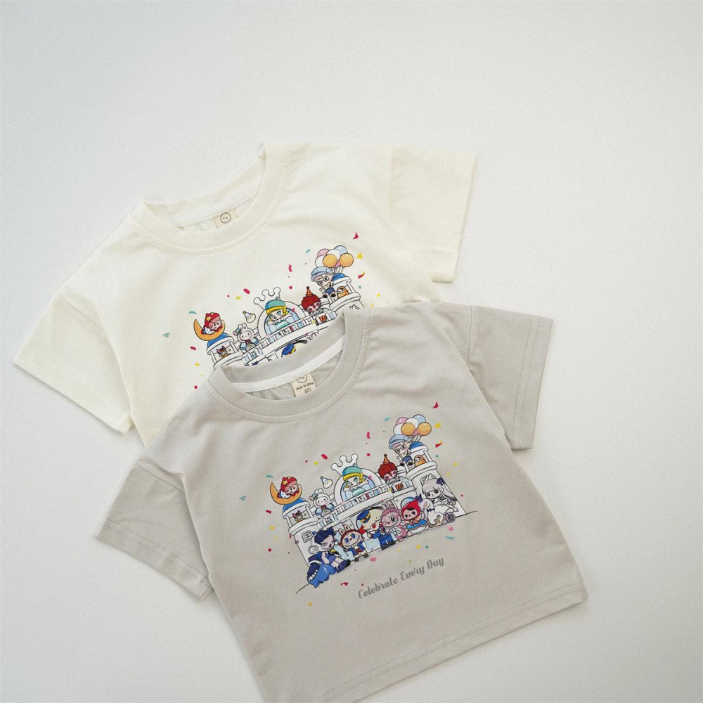 卡通印花親子裝T恤 2色-細節圖4