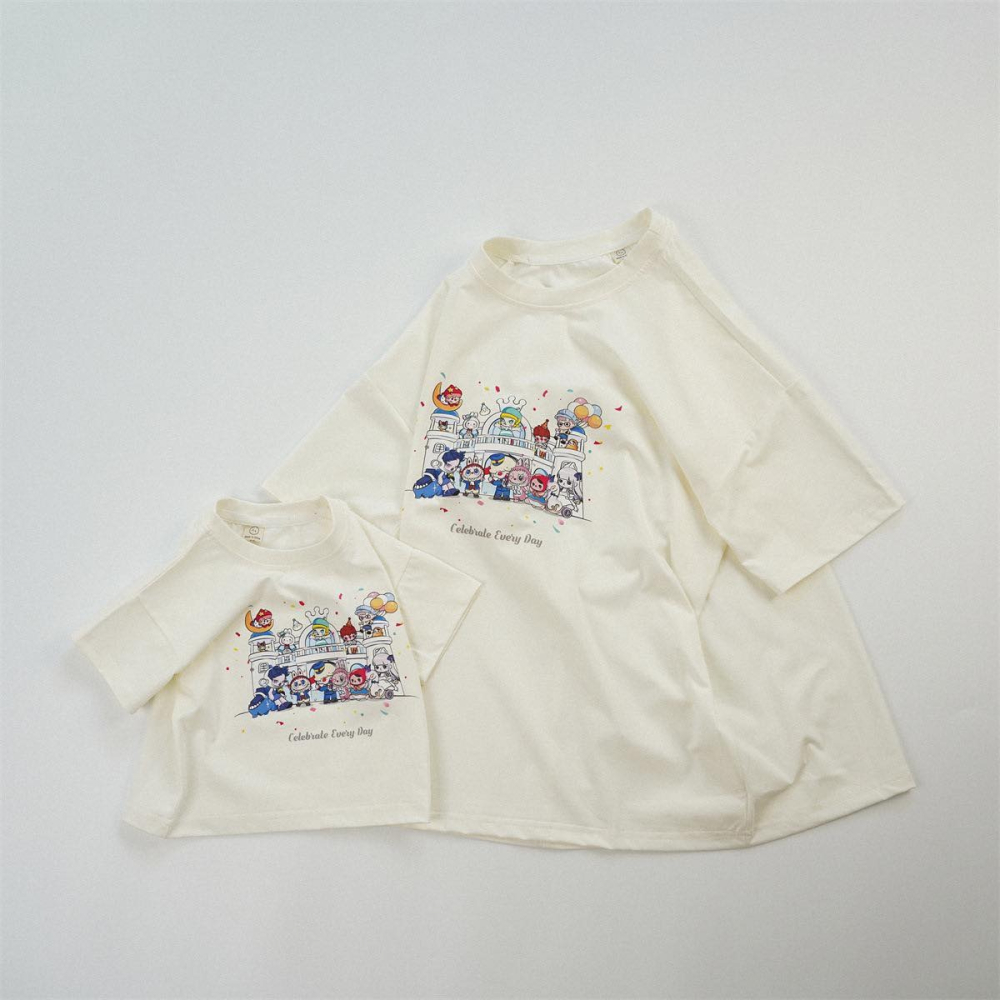 卡通印花親子裝T恤 2色-細節圖5