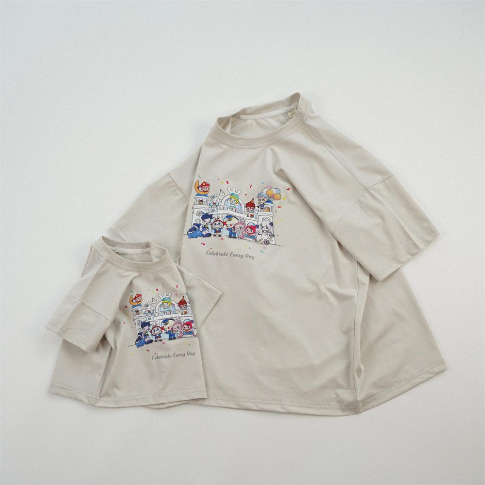 卡通印花親子裝T恤 2色-細節圖6