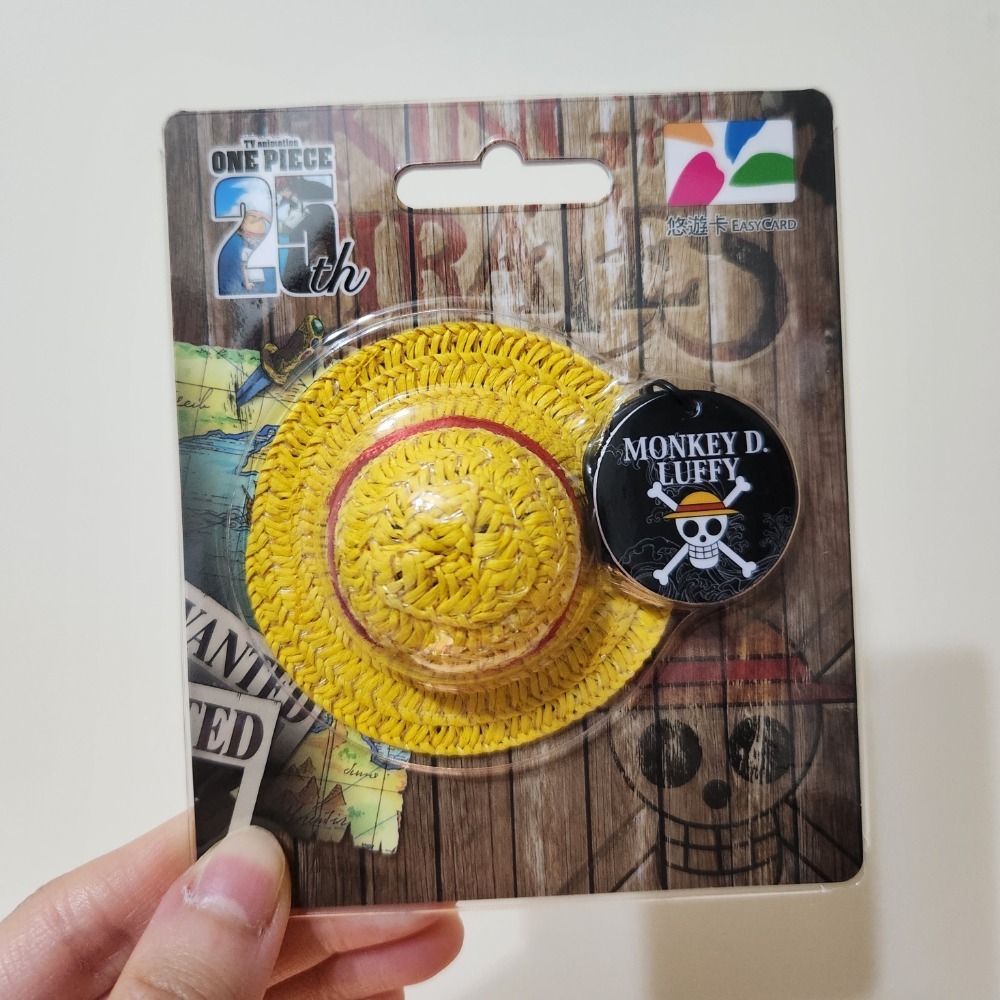 （全新現貨）海賊王25週年系列造型悠遊卡-草帽-細節圖2
