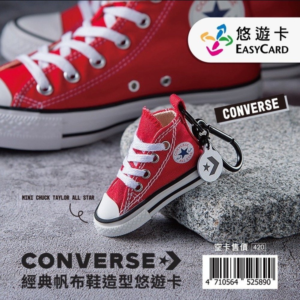 （現貨）Converse經典帆布鞋造型悠遊卡-細節圖3