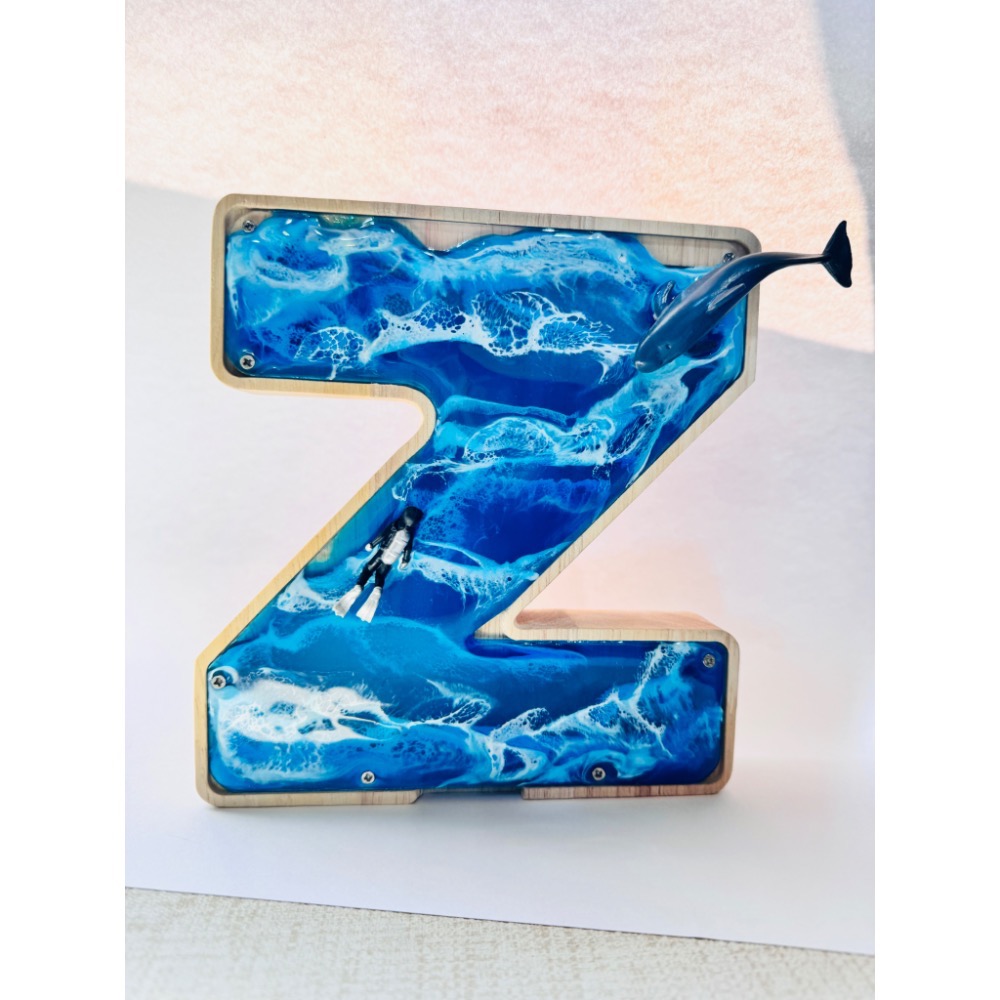 海浪造型字母存錢筒-規格圖2