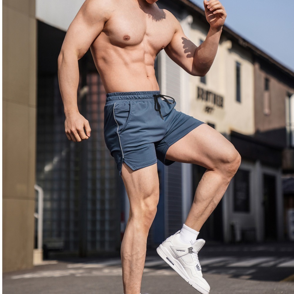 舒適透氣輕薄款 高彈性高品質網眼布速乾修身 健身運動跑步籃球居家 男生運動短褲-規格圖10