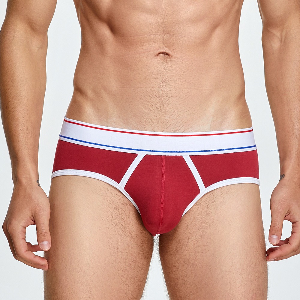 🔥正品保證🔥純棉低腰U凸 舒適透氣純色 貼身彈性佳 時尚配色 運動健身居家 男士三角褲內褲-規格圖7