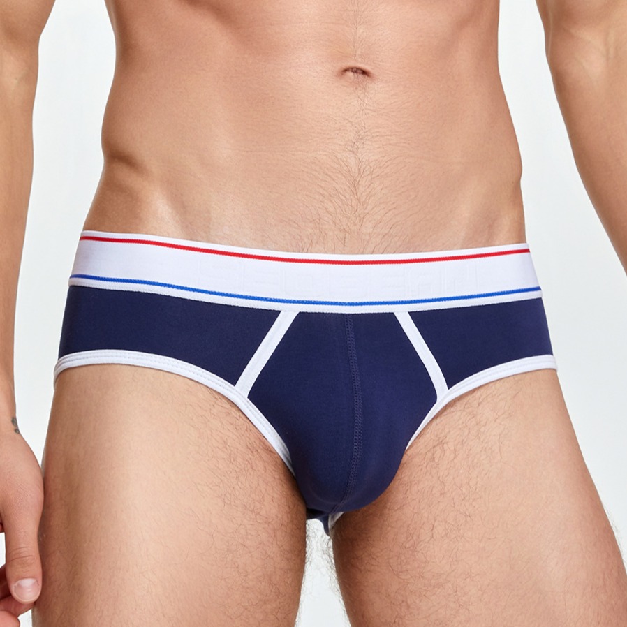 🔥正品保證🔥純棉低腰U凸 舒適透氣純色 貼身彈性佳 時尚配色 運動健身居家 男士三角褲內褲-規格圖7