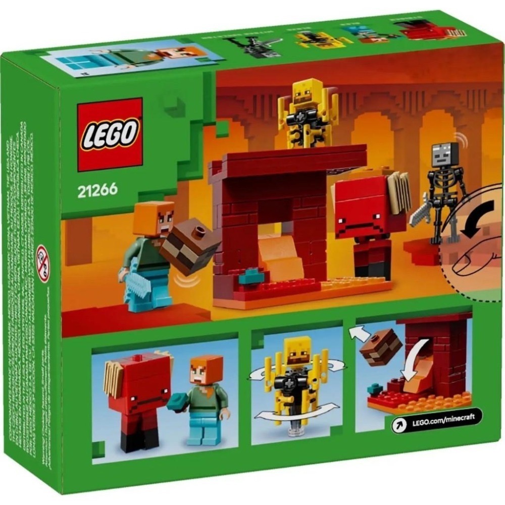 [樂享積木][可刷卡] LEGO 21266 地獄熔岩大戰 Minecraft系列-細節圖2